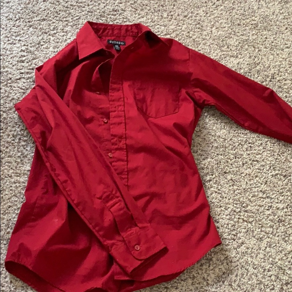 Red button up